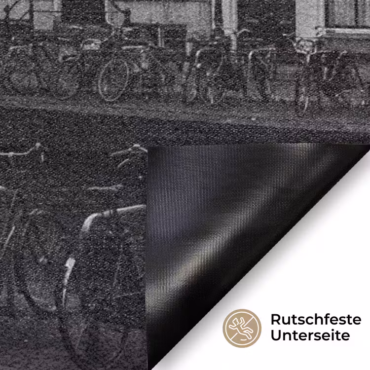 Fußmatte - Haus – Kanal – Amsterdam – Architektur – Schwarz-Weiß - Huis - Gracht - Amsterdam - Architectuur - Zwart-wit Deurmat klein