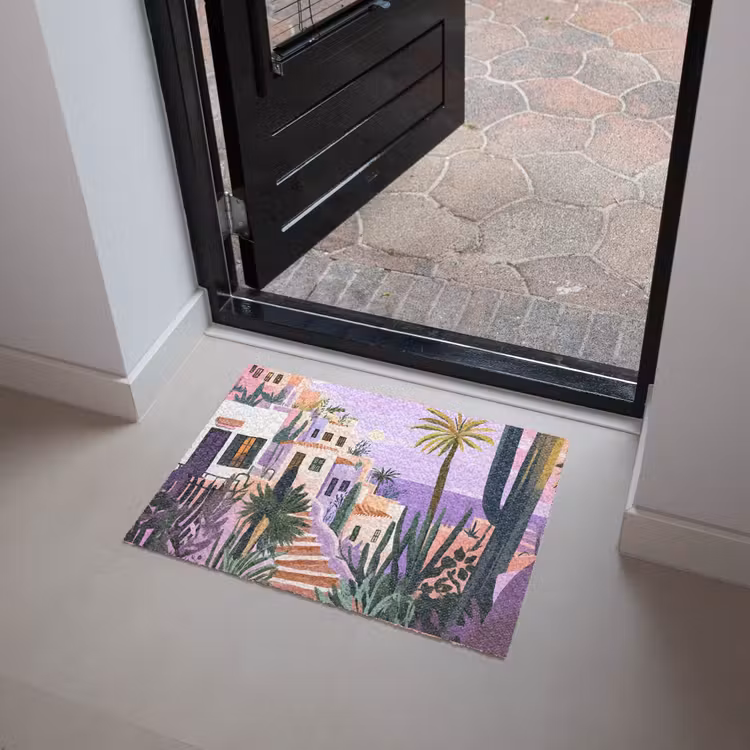 Huizen - Minimalistisch - Palmbomen - Kust Deurmat klein -sfeer5