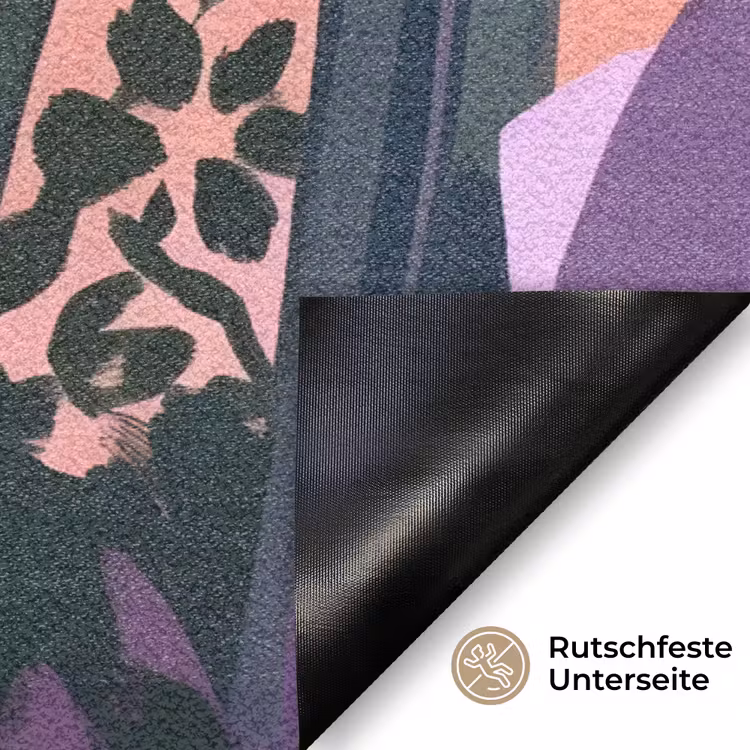 Huizen - Minimalistisch - Palmbomen - Kust Deurmat klein -antislip_DE