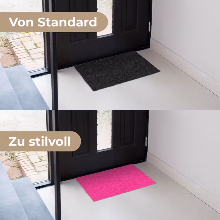 Hot - Fuchsia - Roze Deurmat klein 898 -voor-na_DE