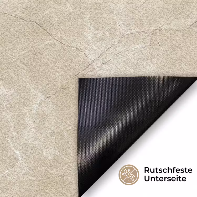 Lichtbeige - Marmer - Diffusie adering Deurmat klein 898 -antislip_DE