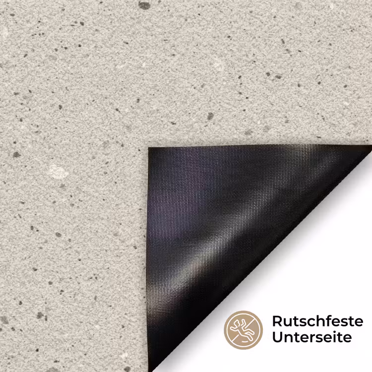 Lichtbeige - Terrazzo - Grijs Deurmat klein 898 -antislip_DE