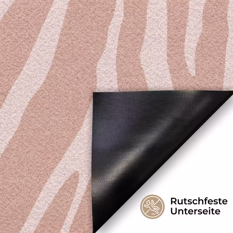 Lichtroze - Zebra - Patroon - Donkerroze Deurmat klein 898 -antislip_DE