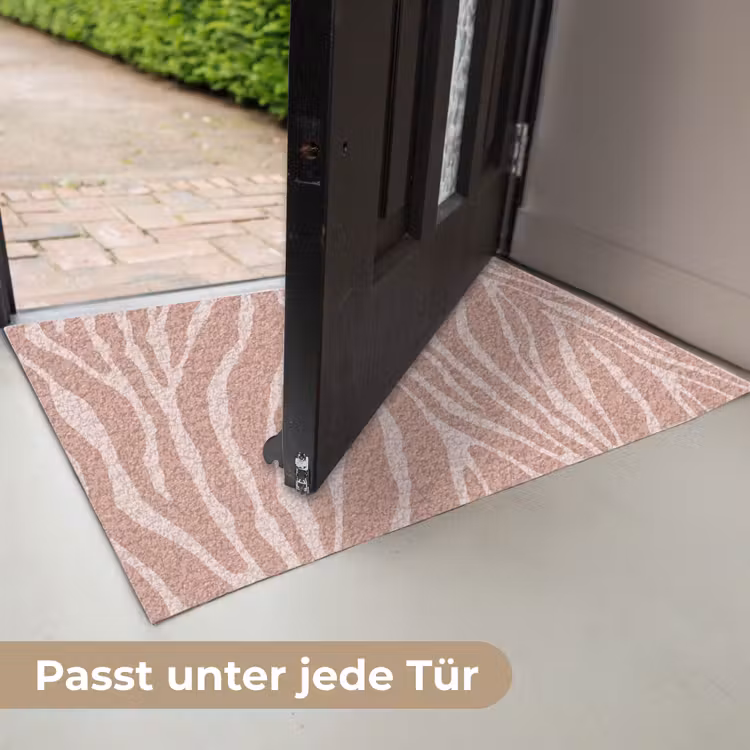 Lichtroze - Zebra - Patroon - Donkerroze Deurmat klein 898 -USP_DE