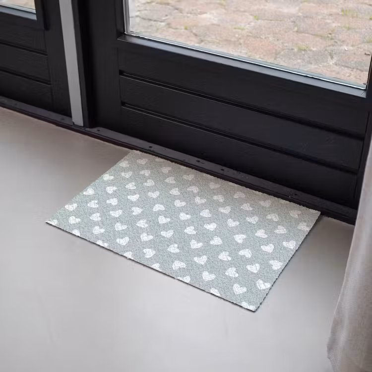 Hartjes - Blauw - Patroon - Strepen Deurmat klein 898 -sfeer2