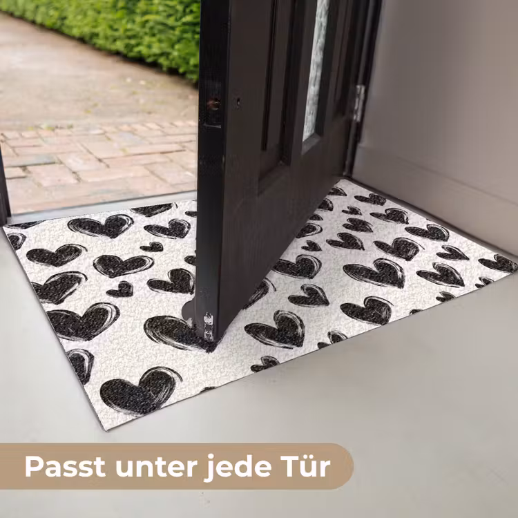 Hartjes - Patroon - Zwart Deurmat klein 898 -USP_DE