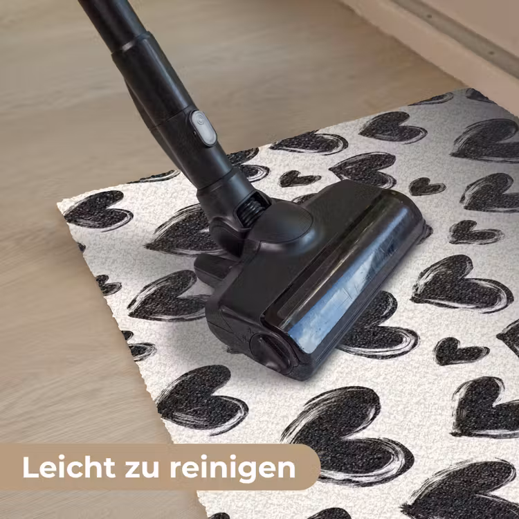 Hartjes - Patroon - Zwart Deurmat klein 898 -reinigen_DE