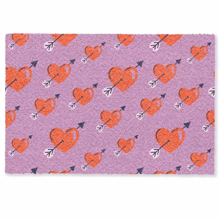 Hartjes - Rood - Paars - Print - Liefde Deurmat klein -zkaufland3d