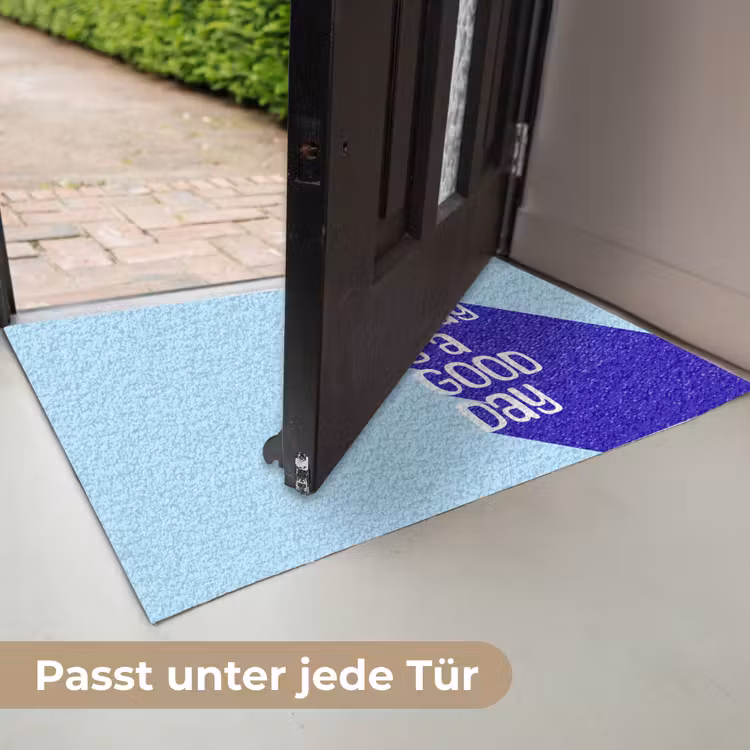 Today is a good day - Blauw - Schaduw Deurmat klein -USP_DE