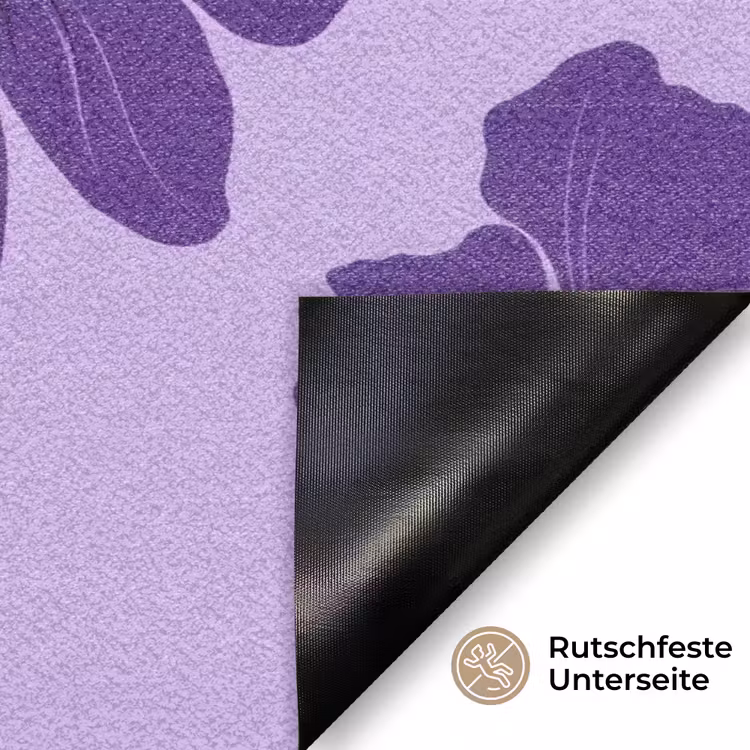 Hibiscus - Bloemen - Paars Deurmat klein 898 -antislip_DE