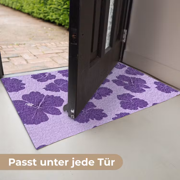 Hibiscus - Bloemen - Paars Deurmat klein 898 -USP_DE