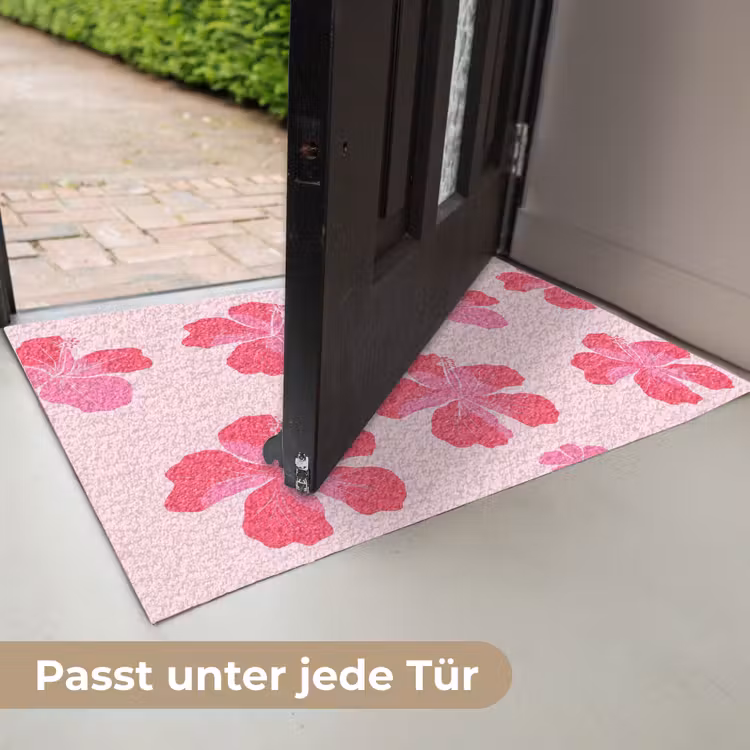 Hibiscus - Bloemen - Roze Deurmat klein 898 -USP_DE