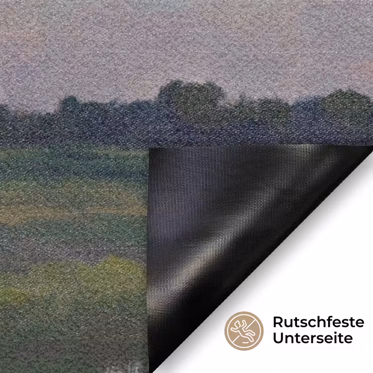 Lucht - Wolken - Landschap - Modern - Oranje Deurmat klein -antislip_DE