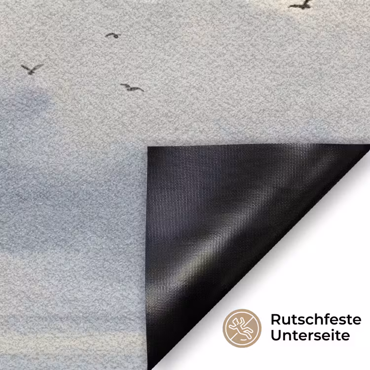 Lucht - Wolken - Natuur - Klassiek - Blauw Deurmat klein -antislip_DE