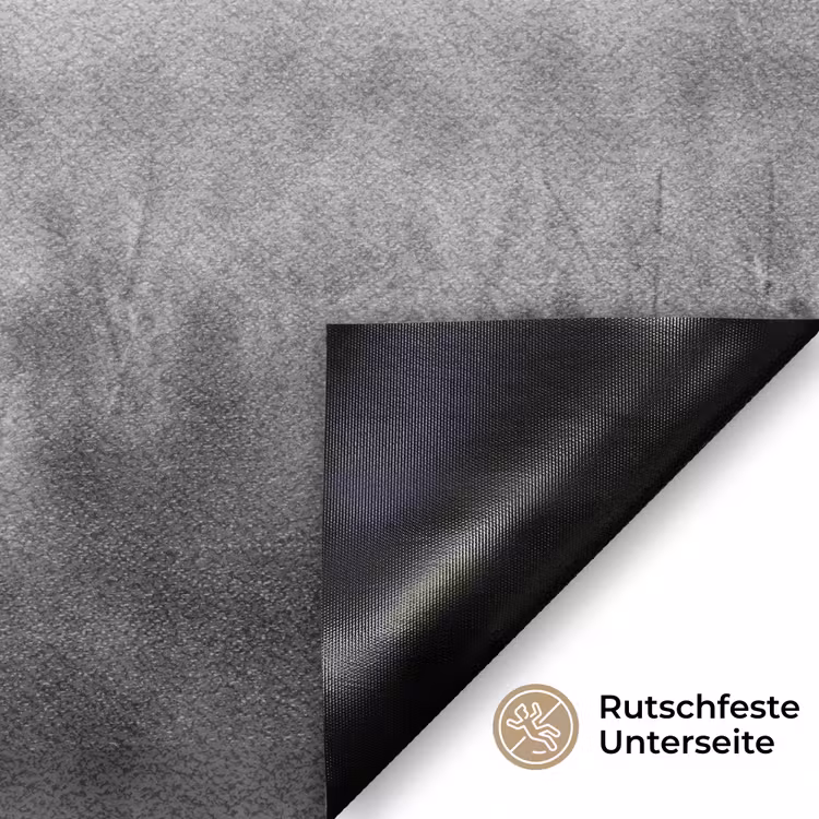 Hert - Mistig - Zwart - Wit Deurmat klein -antislip_DE