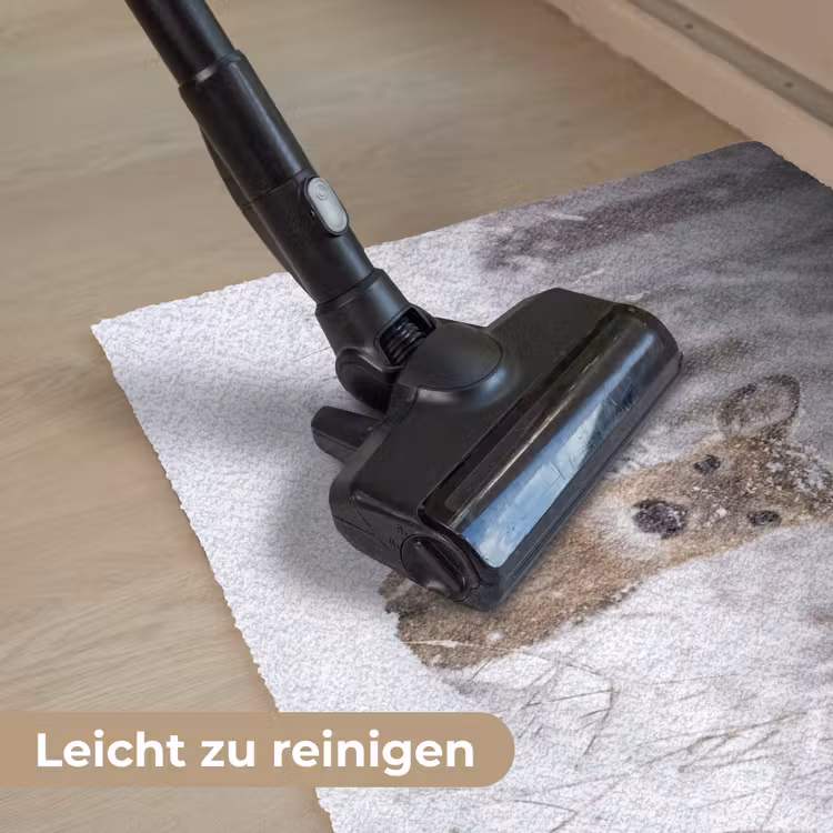 Hert - Sneeuw - Bos - Dieren - Vertederend Deurmat klein -reinigen_DE