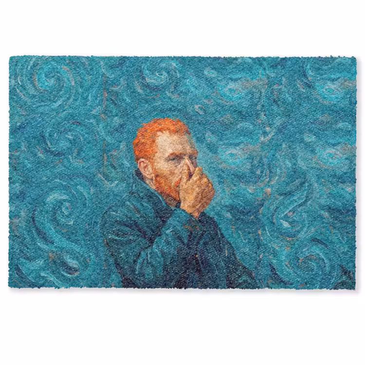 Portret - Klassiek - Blauw Deurmat klein -zkaufland3d