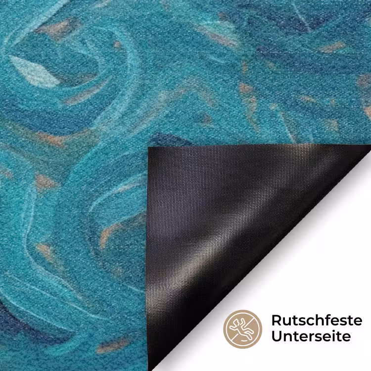 Portret - Klassiek - Blauw Deurmat klein -antislip_DE