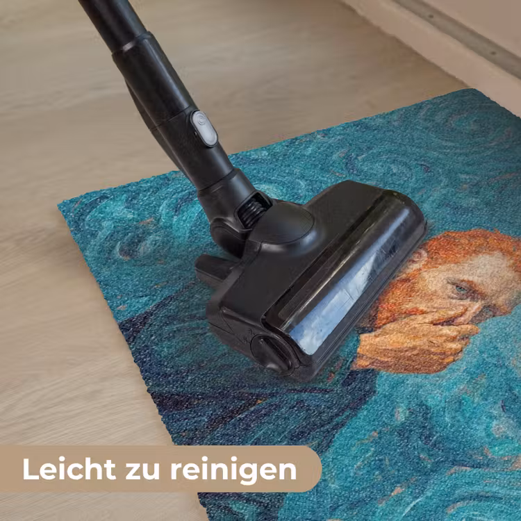 Portret - Klassiek - Blauw Deurmat klein -reinigen_DE
