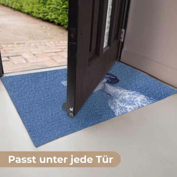 Portret - Klassiek - Wit - Blauw Deurmat klein -USP_DE