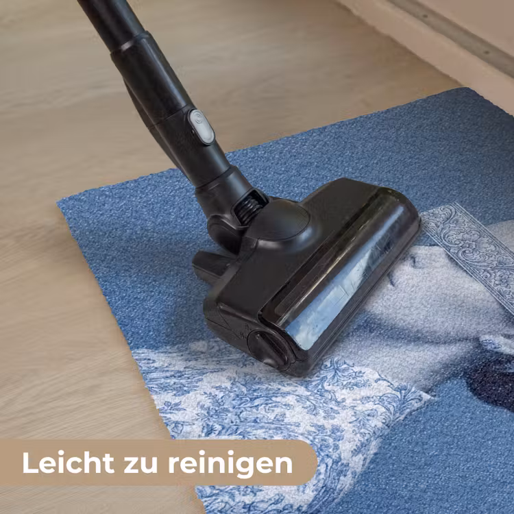 Portret - Klassiek - Wit - Blauw Deurmat klein -reinigen_DE