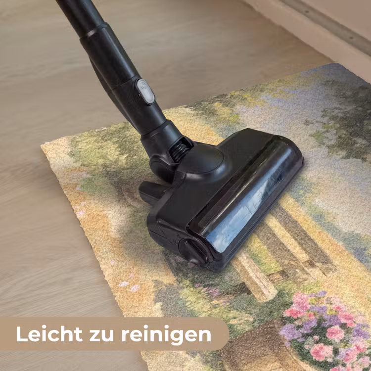 Houten bankje - Bloempotten - Landschap Deurmat klein -reinigen_DE