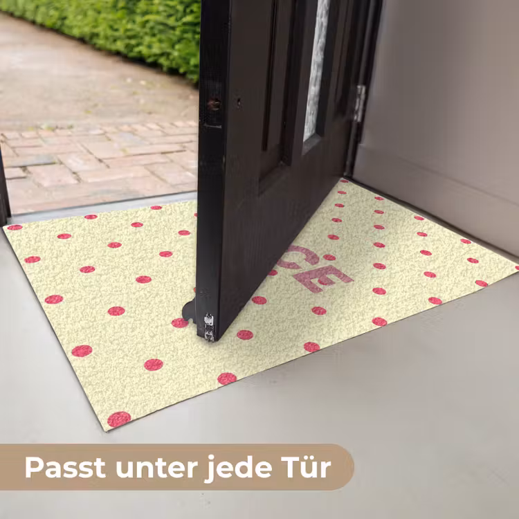 Nice - Stippen - Roze - Geel Deurmat klein -USP_DE