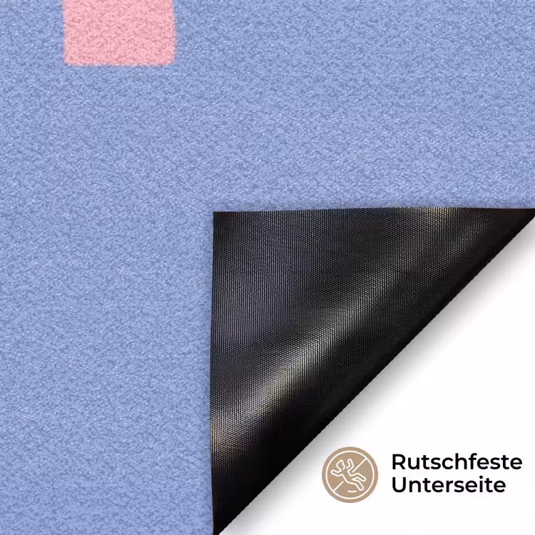 Pretty - Roze - Blauw - Golvend Deurmat klein -antislip_DE