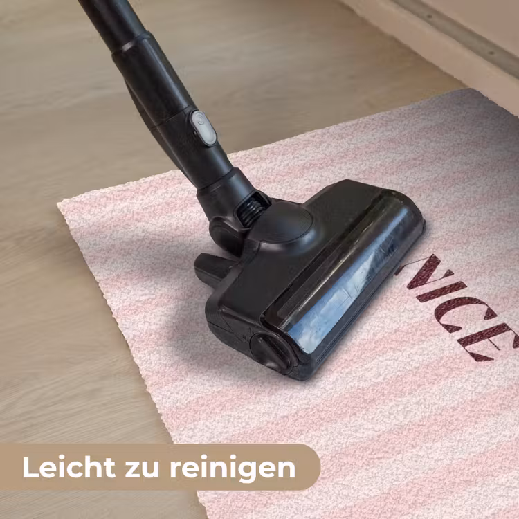 Nice - Strepen - Roze Deurmat klein -reinigen_DE