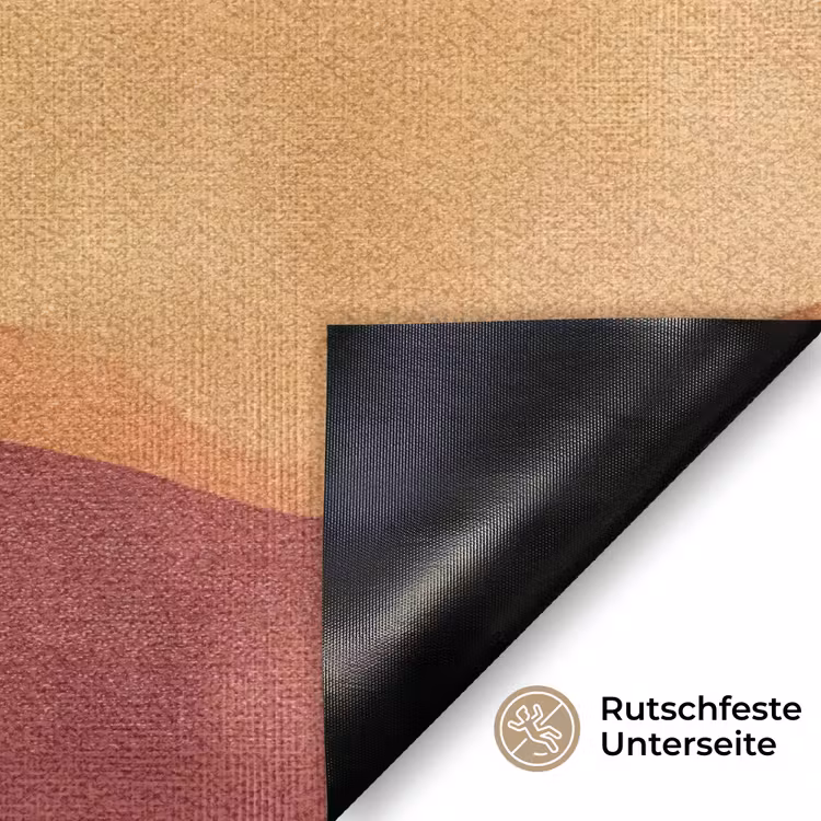 Heuvels - Palmbomen - Abstract Deurmat klein -antislip_DE