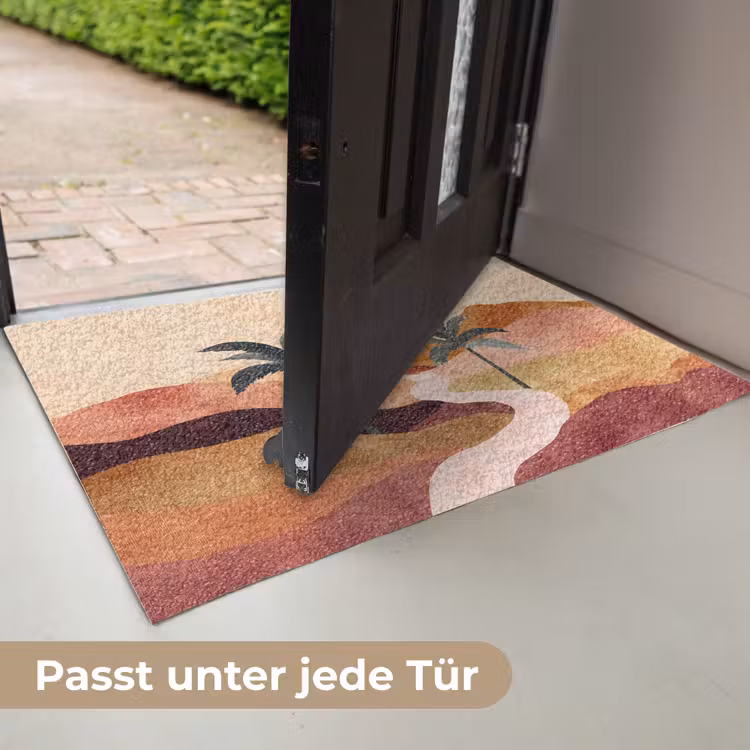 Heuvels - Palmbomen - Abstract Deurmat klein -USP_DE