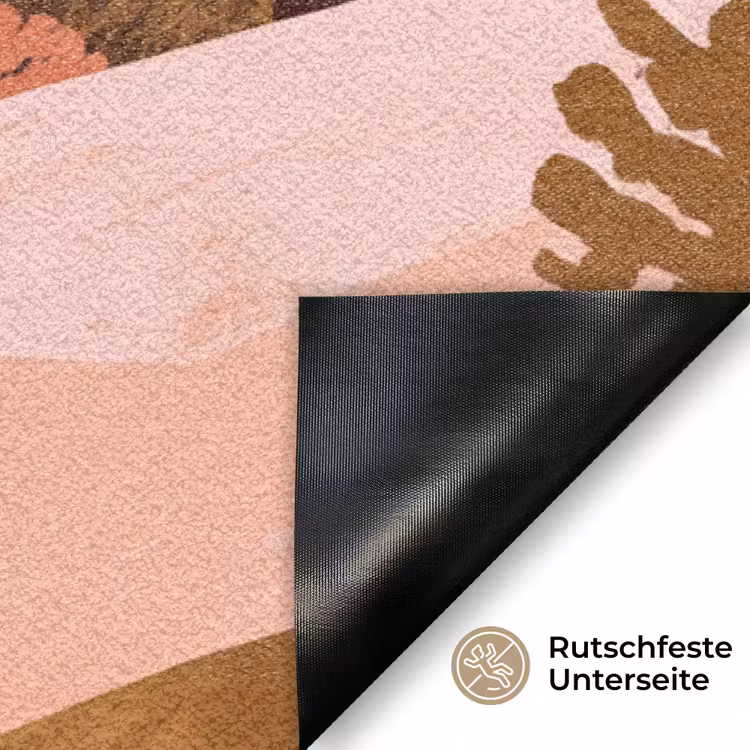 Heuvellandschap - Grafisch - Terracotta Deurmat klein -antislip_DE