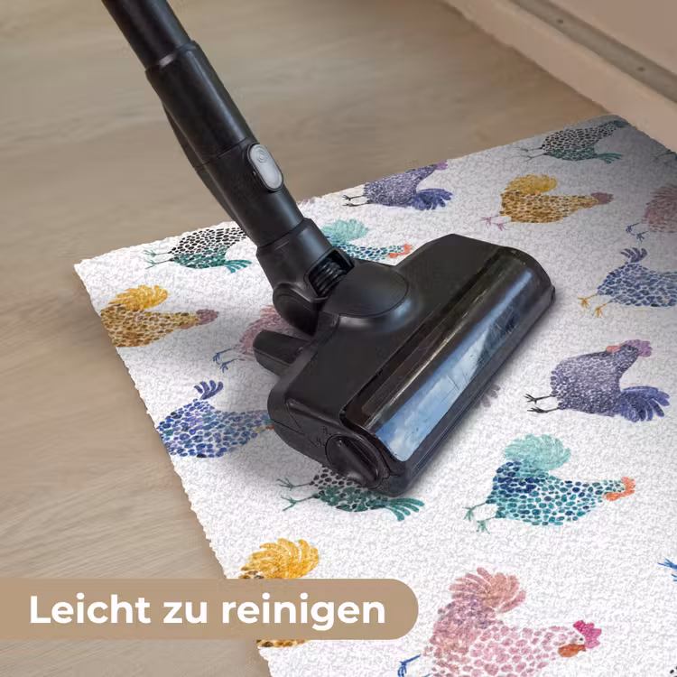 Kippen -Aquarel - Kleurrijk Deurmat klein 898 -reinigen_DE