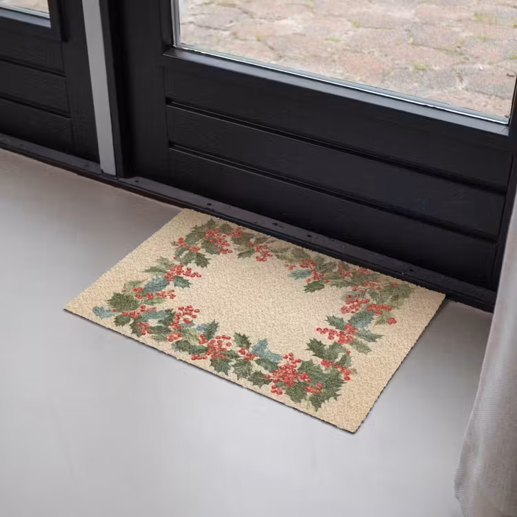 Hulstrand - Bessen - Beige Deurmat klein -sfeer2