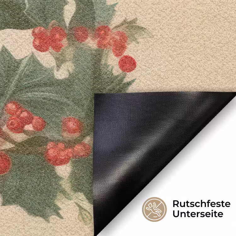 Hulstrand - Bessen - Beige Deurmat klein -antislip_DE
