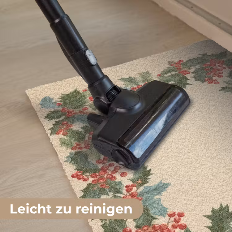 Hulstrand - Bessen - Beige Deurmat klein -reinigen_DE
