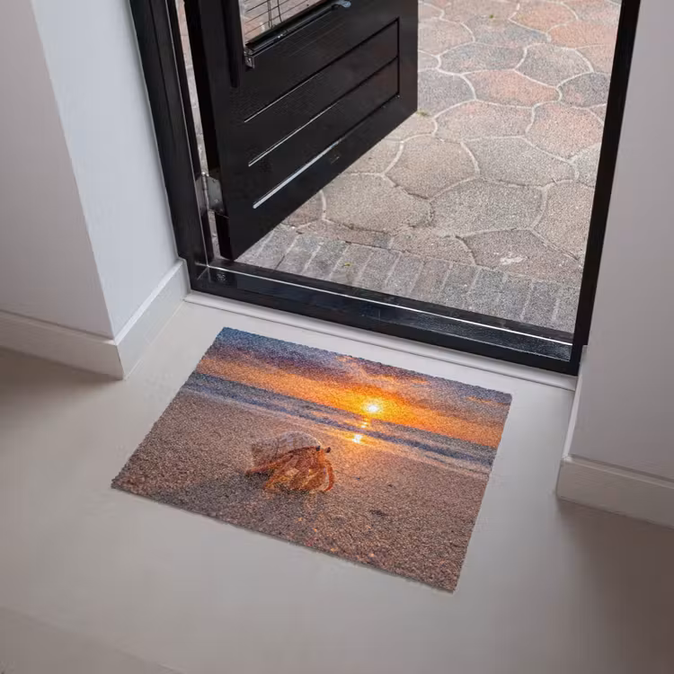 Kreeft - Strand - Natuur - Zonsondergang - Oranje Deurmat klein -sfeer5