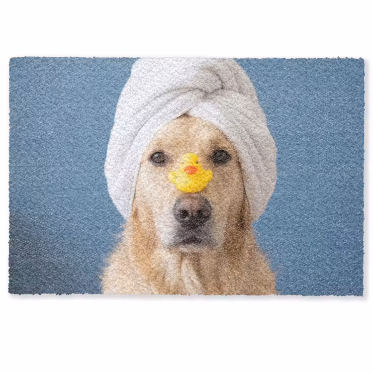 Hond - Badeend - Geel Deurmat klein -zkaufland3d