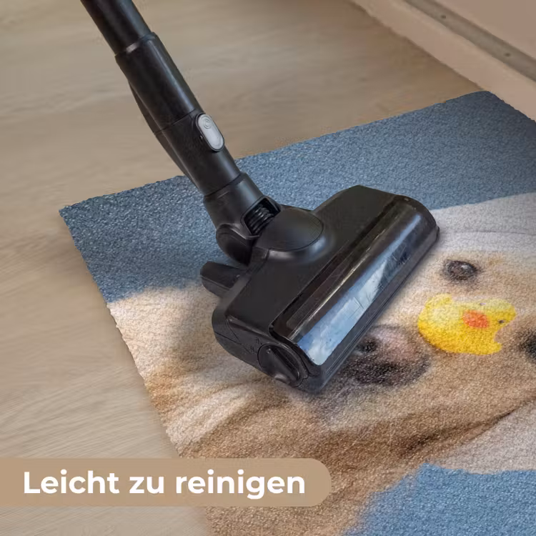 Hond - Badeend - Geel Deurmat klein -reinigen_DE