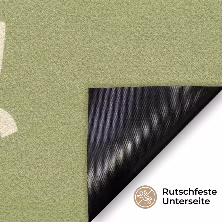 I hate everybody - Groen - Retro Deurmat klein -antislip_DE
