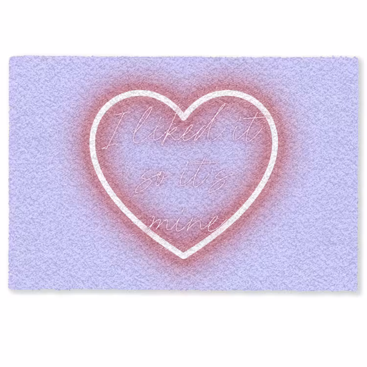 I liked it so it's mine - Neon hart - Paars Deurmat klein -zkaufland3d