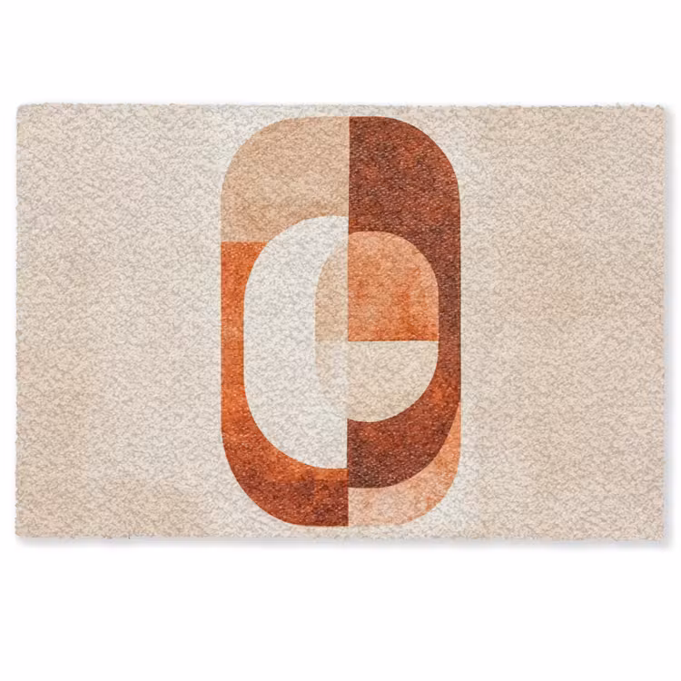 Illustratie - Abstract - Vormen - Rood Deurmat klein -zkaufland3d