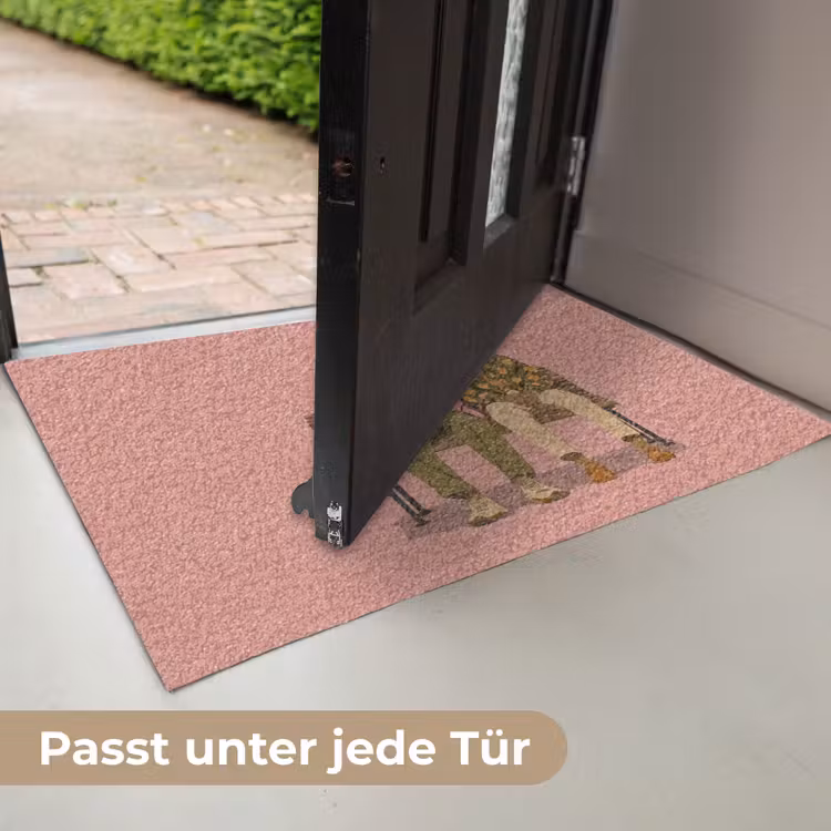 Illustratie - Bankje - Personen - Minimalistisch Deurmat klein -USP_DE