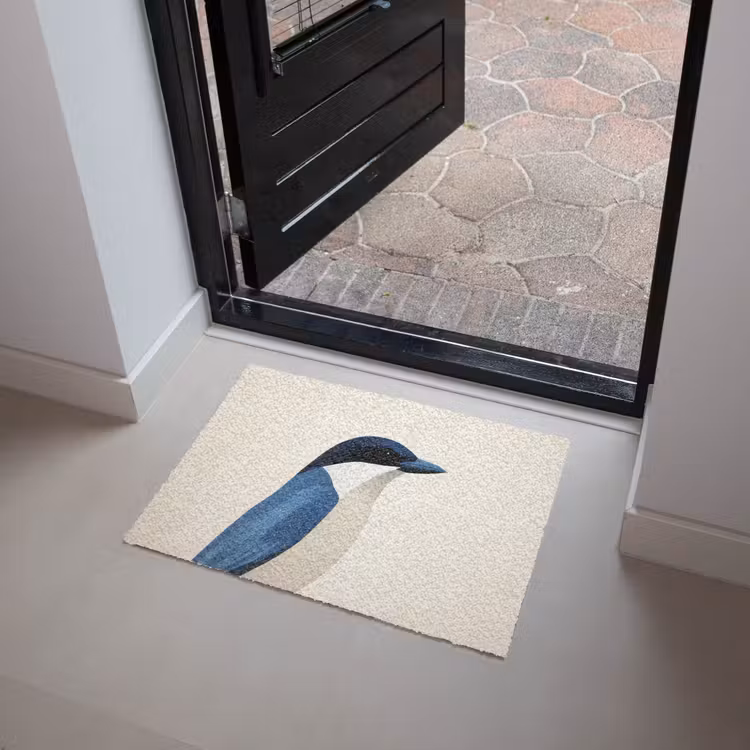 Illustratie - Blauw - Vogel Deurmat klein -sfeer5