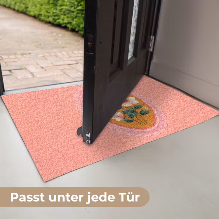 Illustratie - Bloemen - Rand - Roze Deurmat klein -USP_DE