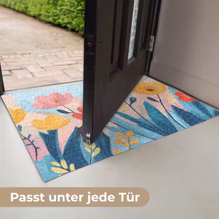 Illustratie - Bloemen - Kleurrijk Deurmat klein -USP_DE