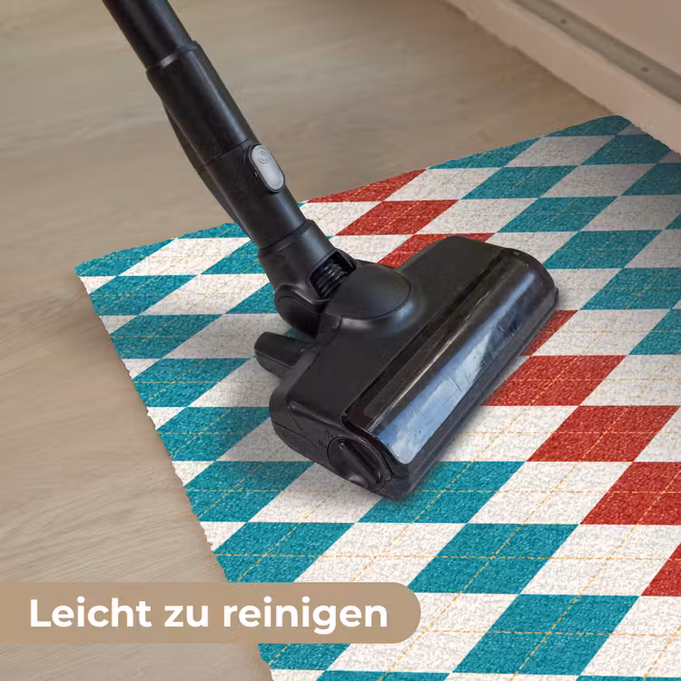 Illustratie - Ruiten - Rood - Groen Deurmat klein 898 -reinigen_DE