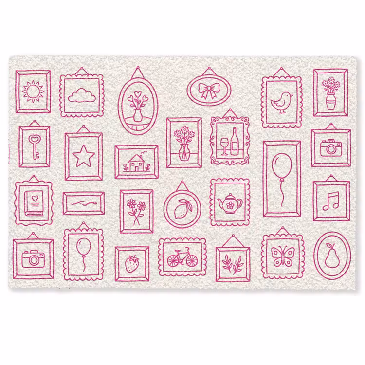 Illustratie - Collectie - Kunst - Minimalistisch - Roze Deurmat klein -zkaufland3d