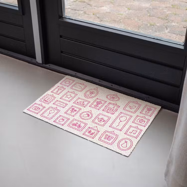 Illustratie - Collectie - Kunst - Minimalistisch - Roze Deurmat klein -sfeer2