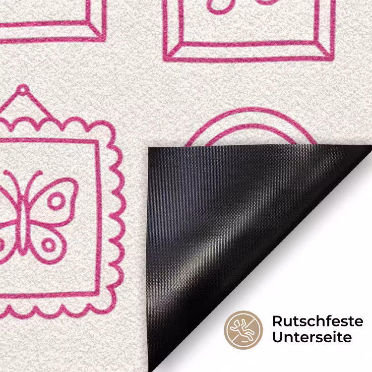 Illustratie - Collectie - Kunst - Minimalistisch - Roze Deurmat klein -antislip_DE